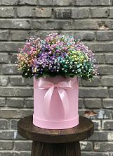 Цветочная композиция из Гипсофила и Розы в шляпной коробке #REPLACE_PRED# Лысково