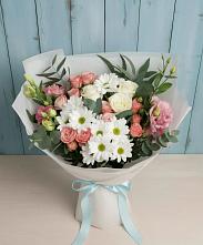Букет цветов из:  Розы, Лизиантусы и Хризантемы в Лысково