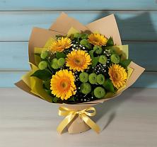 Букет цветов из:  Герберы и Хризантемы #REPLACE_PRED# Лысково