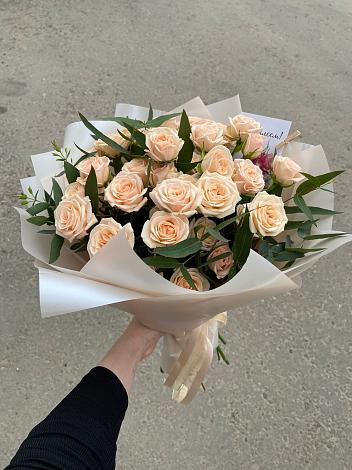 Букет Кремовые розы Латте в Лысково